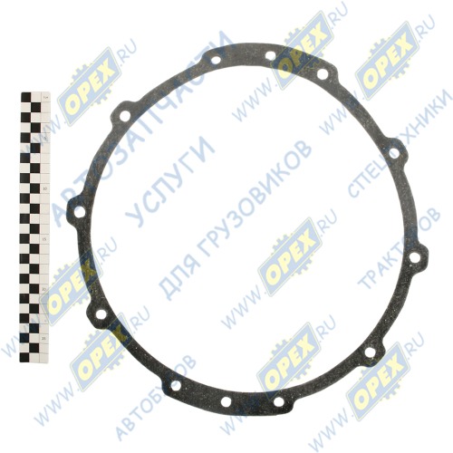 1520-2308034 (0.6) Прокладка С/Ф; ф310х360; 12отв.ф10 корпуса редуктора пер.моста; (0.6 паронит) Techno Drive